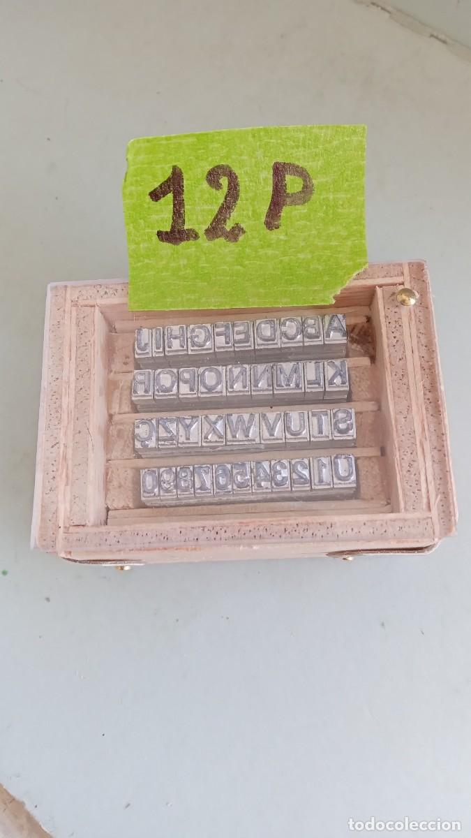 Antig&uuml;edades: IMPRENTA CAJITA LETRAS DE PLOMO REF 12P - Foto 6