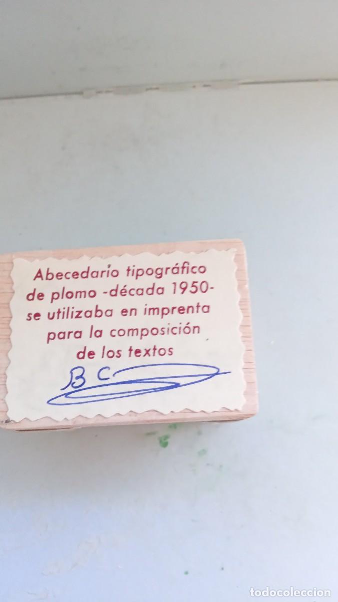 Antig&uuml;edades: IMPRENTA CAJITA LETRAS DE PLOMO REF 12P - Foto 9