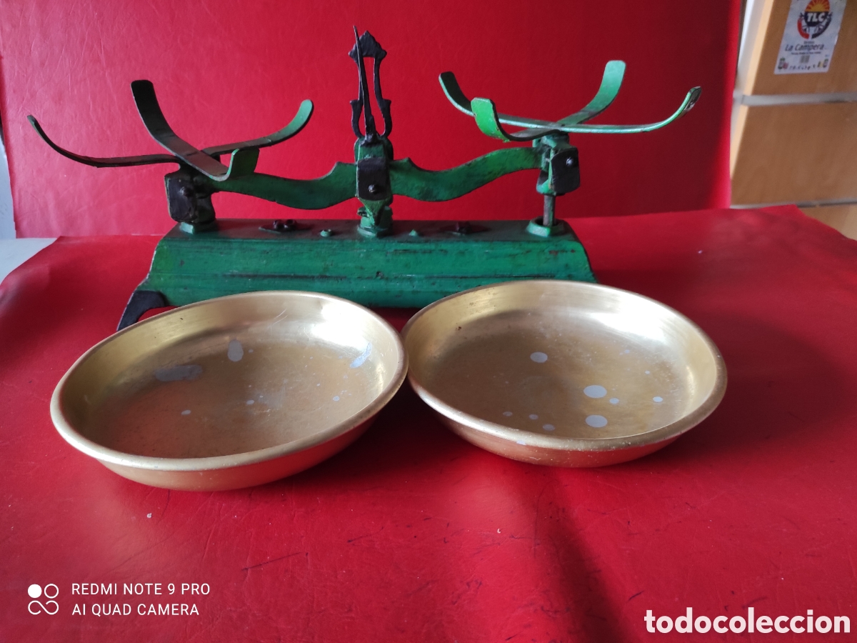 Antig&uuml;edades: Antiguo peso de dos platos - Foto 6