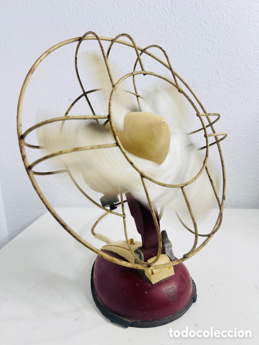 Antig&uuml;edades: Philips Ventilador Vintage 1960 - Foto 8