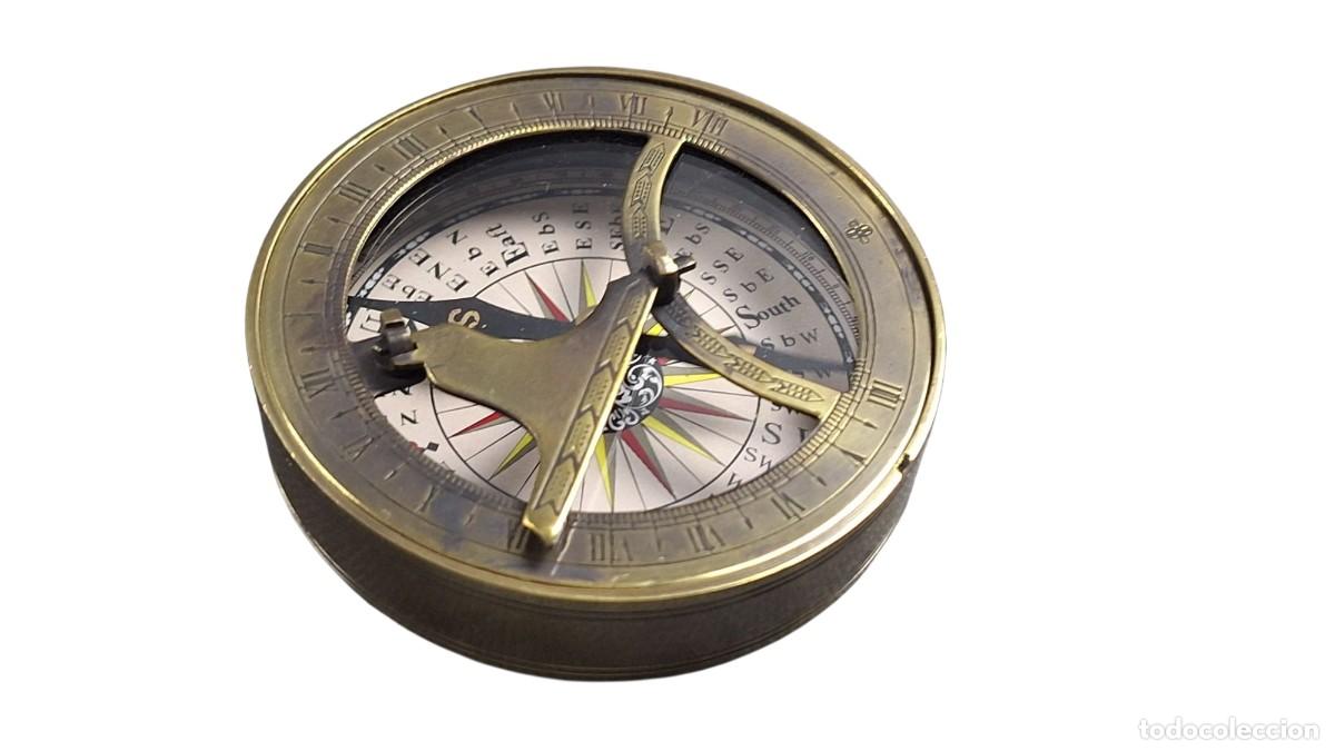 Antig&uuml;edades: Br&uacute;jula reloj de sol. - Foto 6