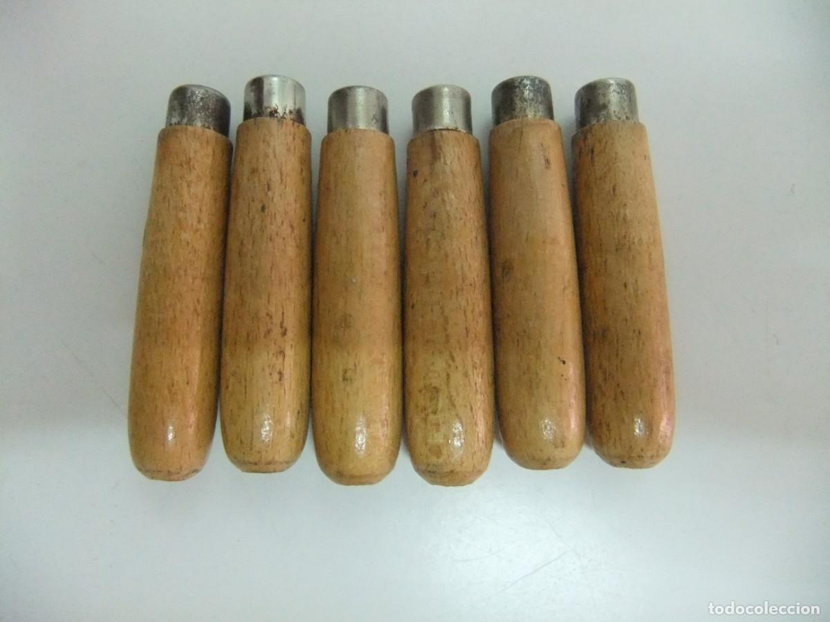 Antig&uuml;edades: mangos de lima peque&ntilde;a en madera lote de 6 - Foto 1