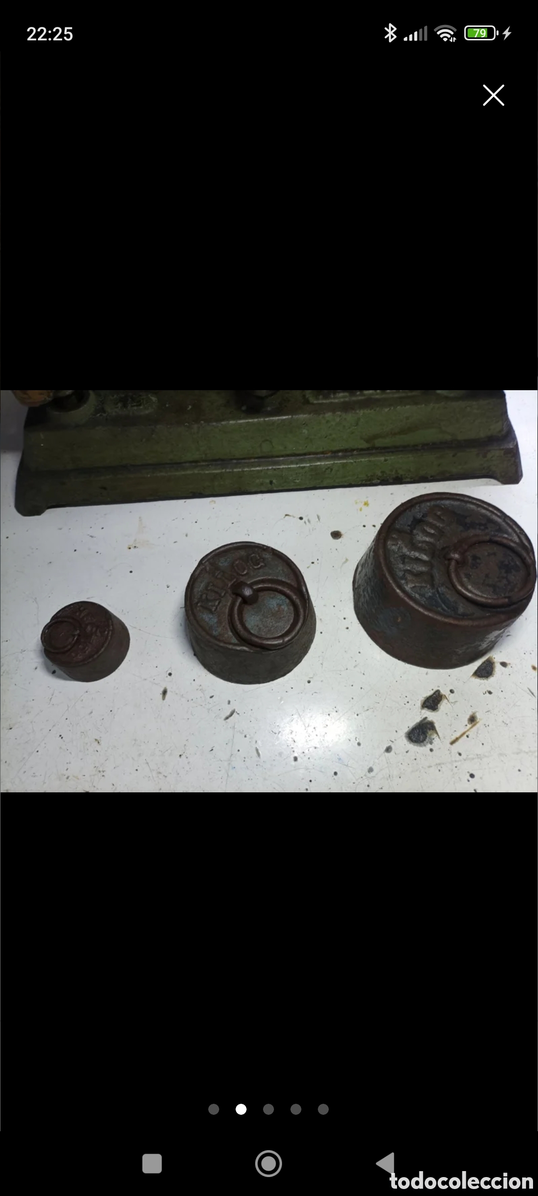 Antig&uuml;edades: Antigua balanza Simplex 5kgs - Foto 2