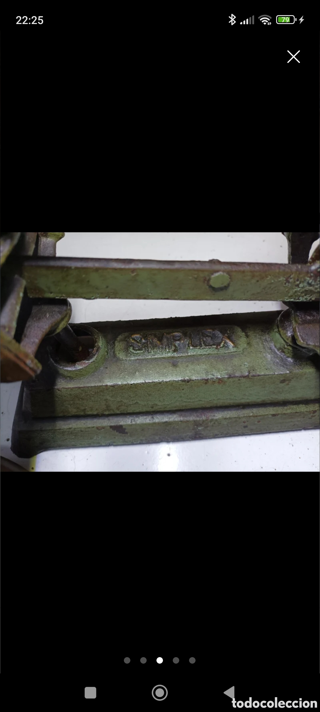 Antig&uuml;edades: Antigua balanza Simplex 5kgs - Foto 3