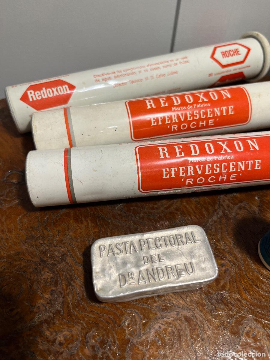 Antig&uuml;edades: Lote de 7 Botes Vintage de Medicamentos - Antiguos y de Colecci&oacute;n - Foto 2