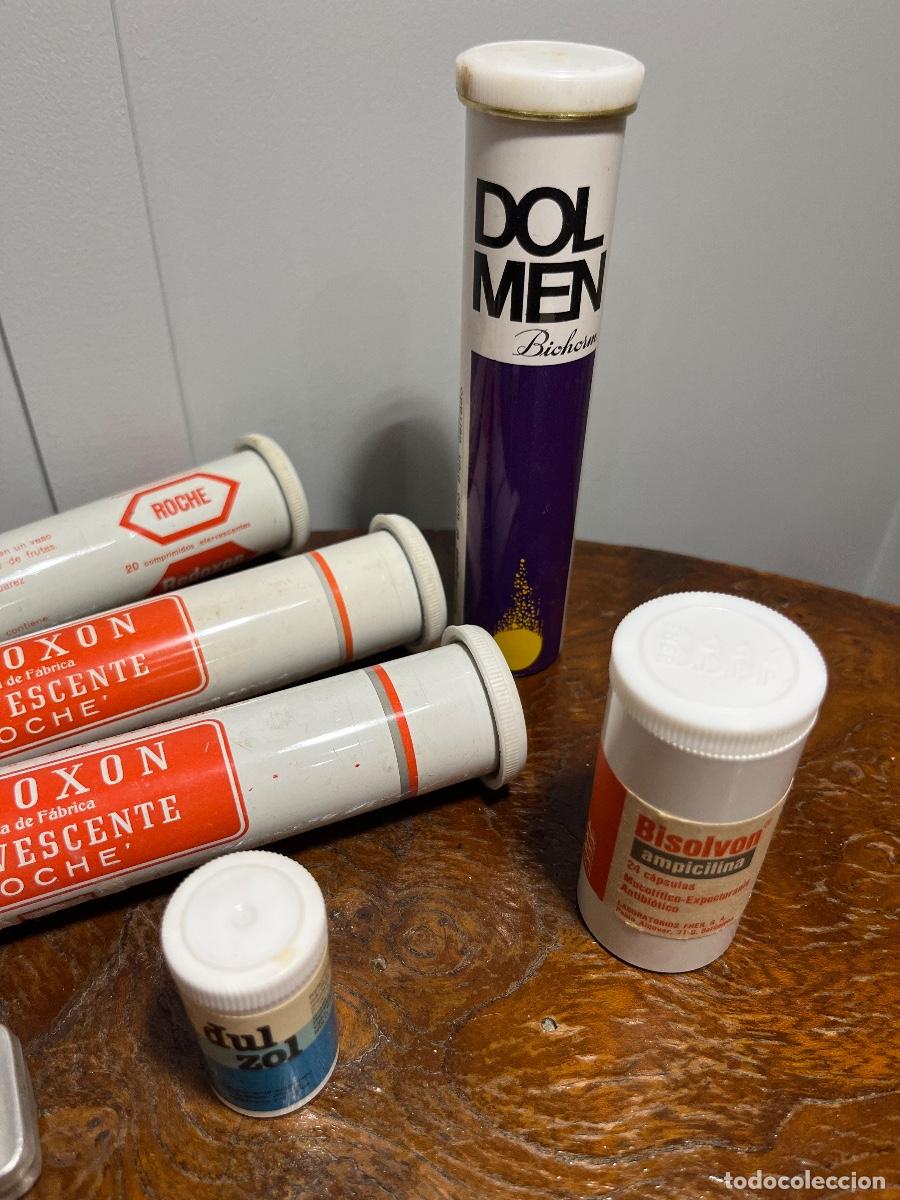 Antig&uuml;edades: Lote de 7 Botes Vintage de Medicamentos - Antiguos y de Colecci&oacute;n - Foto 3