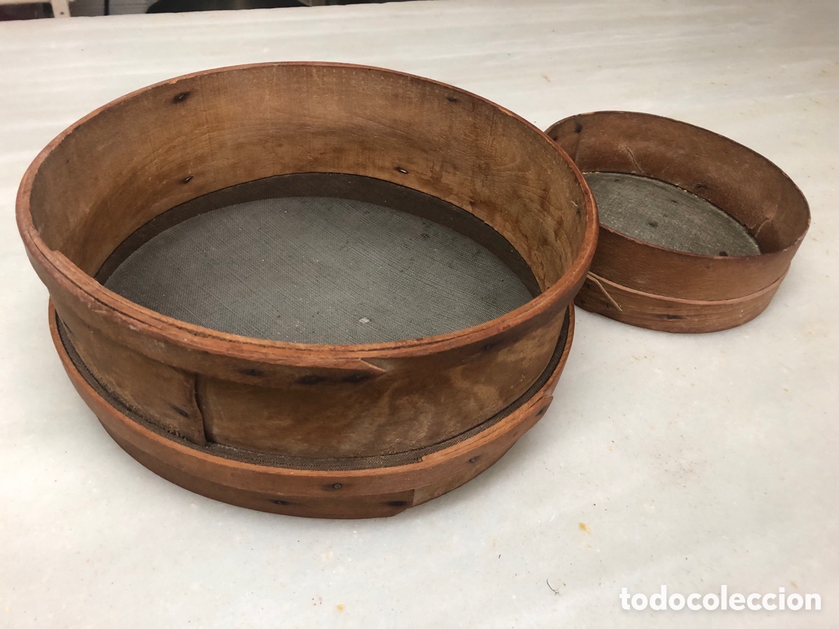 Antig&uuml;edades: Pareja cedazos tamiz antiguos - Foto 1