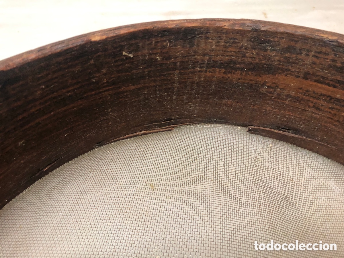 Antig&uuml;edades: Tamiz cedazo antiguo para almendra 40&Oslash; - Foto 3