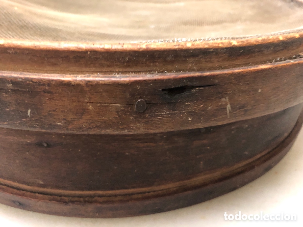 Antig&uuml;edades: Tamiz cedazo antiguo para almendra 40&Oslash; - Foto 7