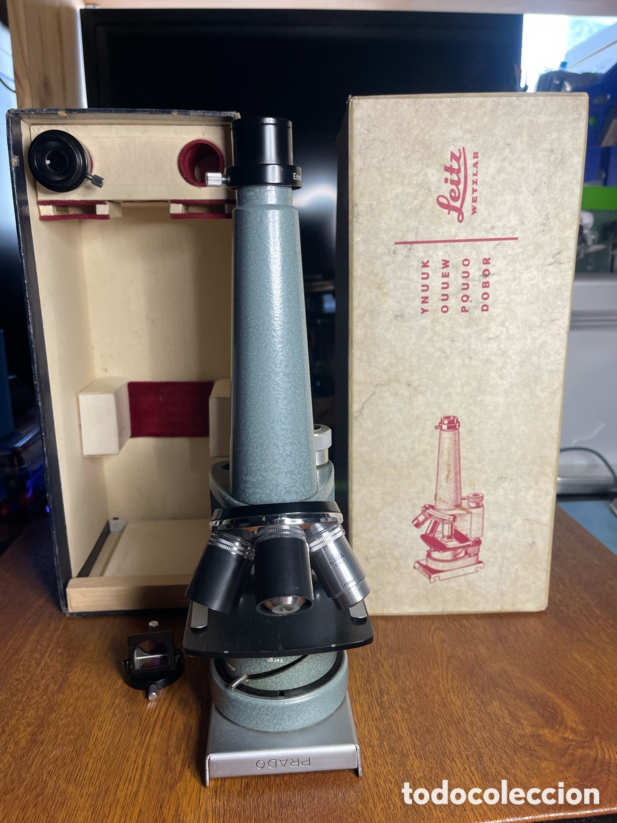 Antig&uuml;edades: MICROSCOPIO MODULAR UNIVERSAL LEITZ PRADO - Foto 1