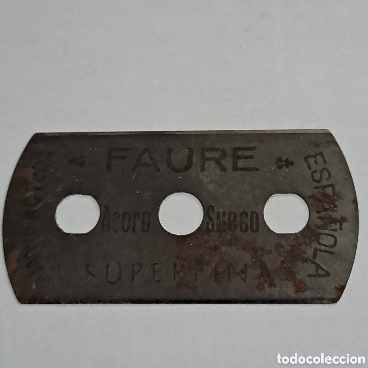 Antig&uuml;edades: FAURE, HOJA DE AFEITAR SUPERFINA. - Foto 3