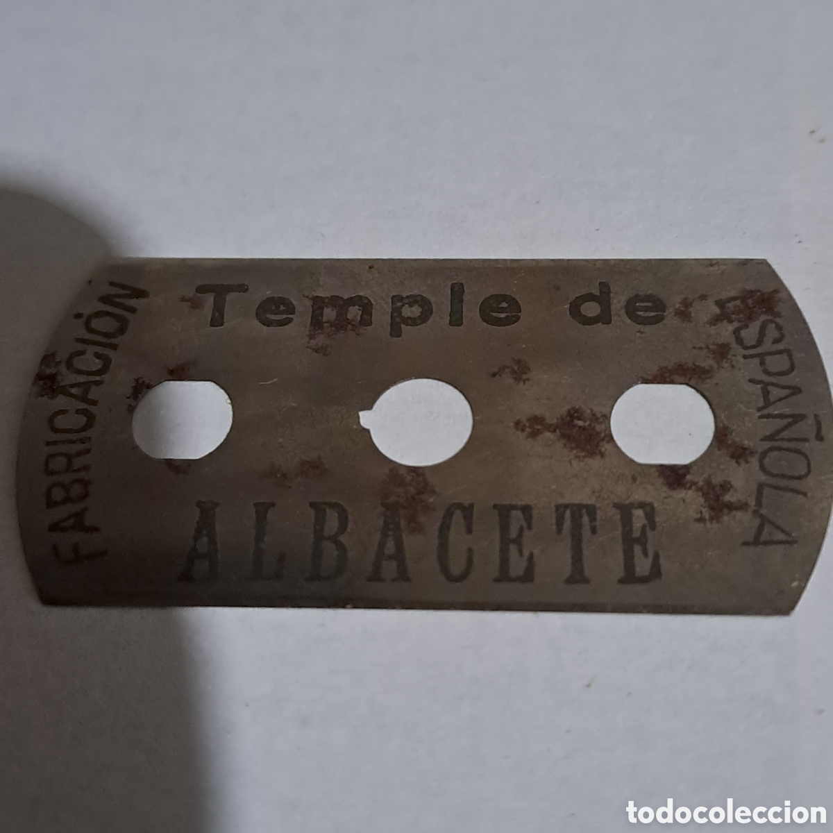 Antig&uuml;edades: TEMPLE DE ALBACETE, HOJA DE AFEITAR - Foto 3
