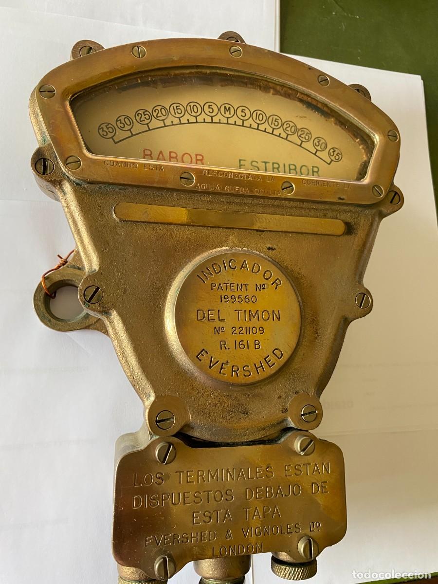 Antiquit&auml;ten: Repetidor de tim&oacute;n (rudder angle indicator) Crucero Canarias, Evershed & Vignoles Ltd., London