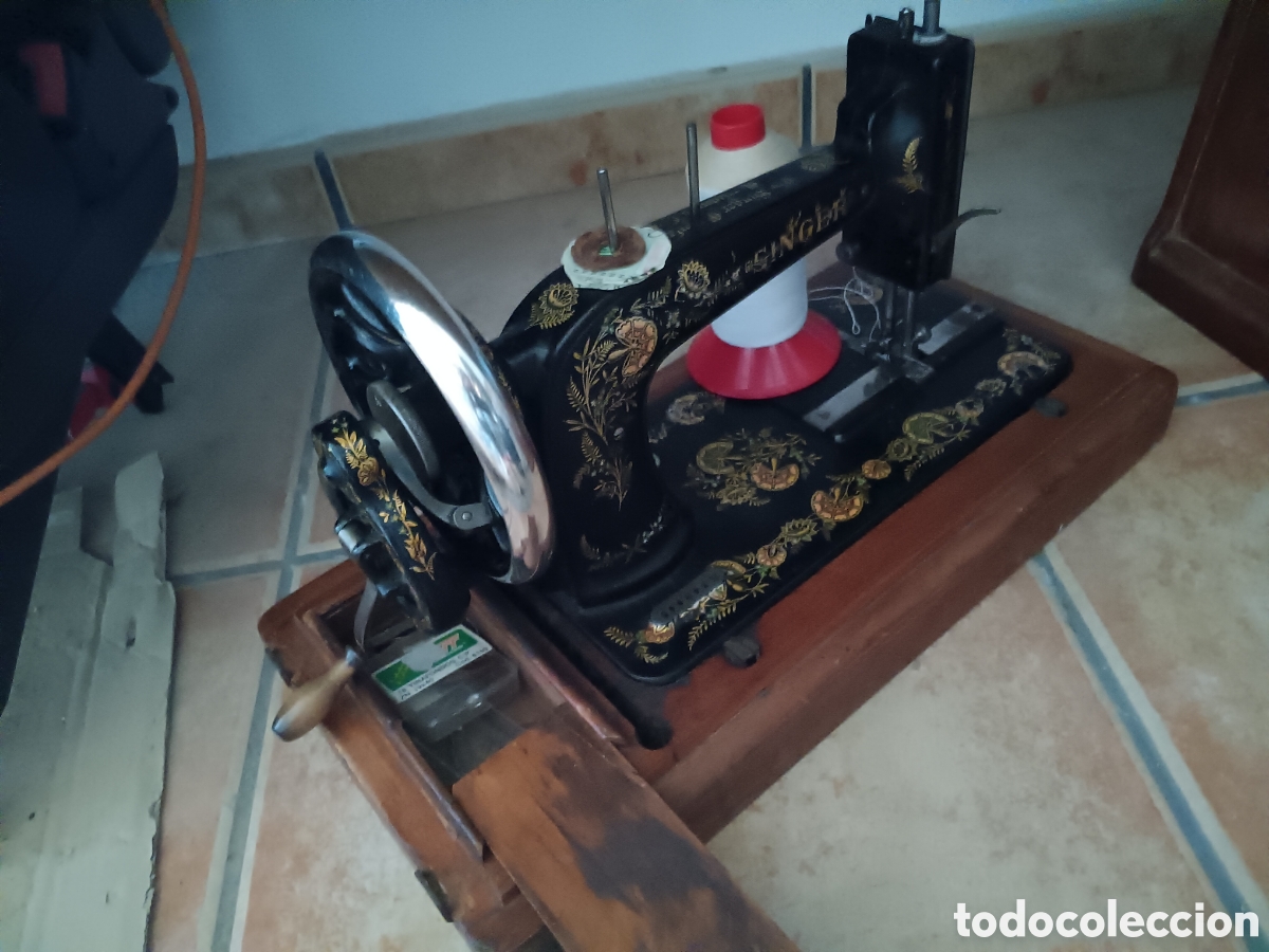 Antig&uuml;edades: M&Aacute;QUINA COSER SINGER 48K de 1900 - Foto 2