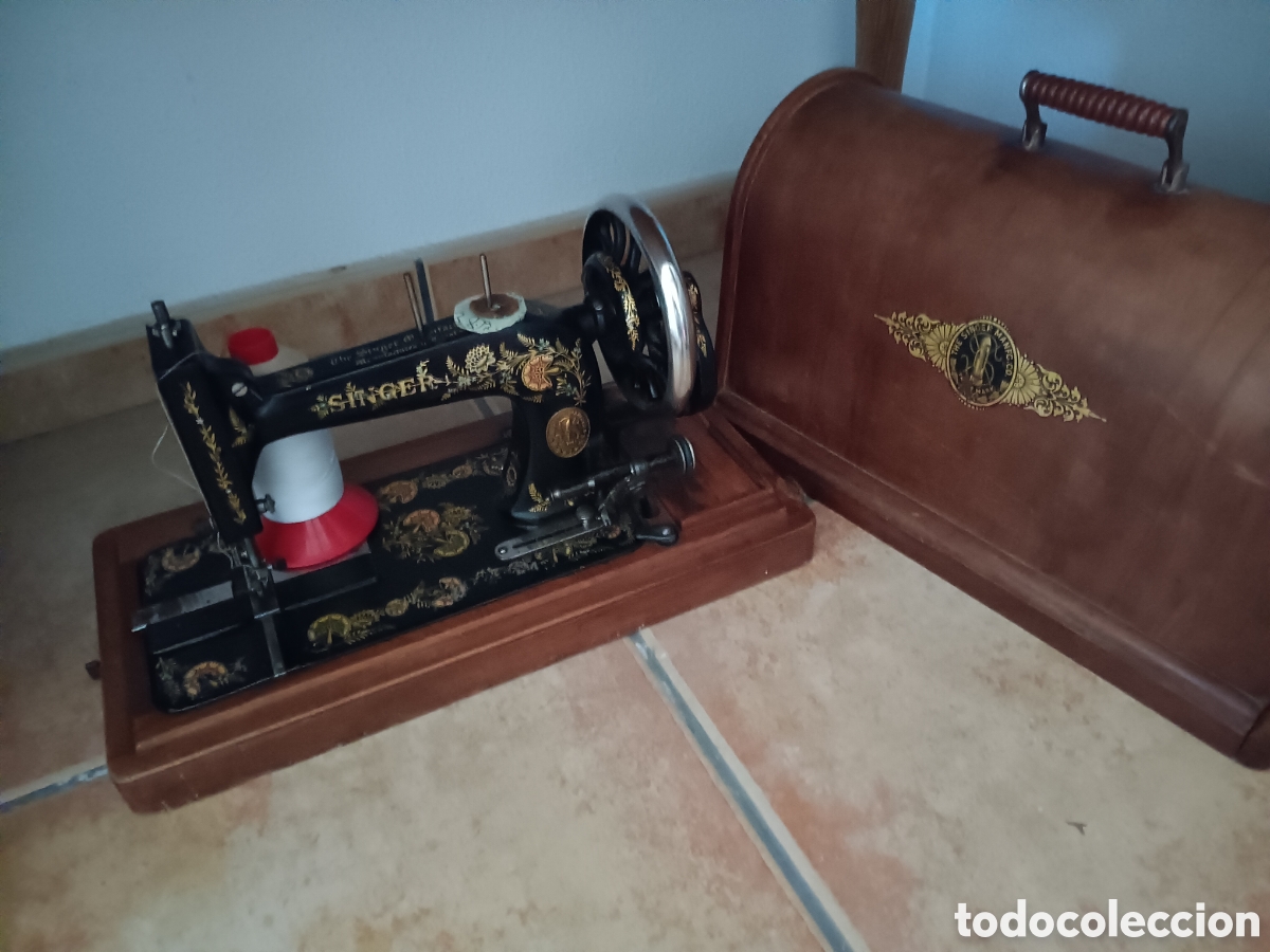 Antig&uuml;edades: M&Aacute;QUINA COSER SINGER 48K de 1900 - Foto 4