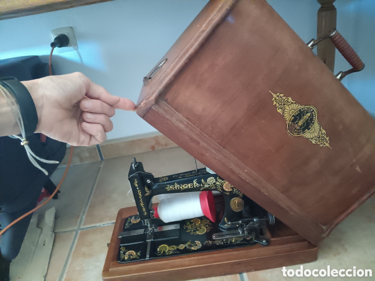 Antig&uuml;edades: M&Aacute;QUINA COSER SINGER 48K de 1900 - Foto 5