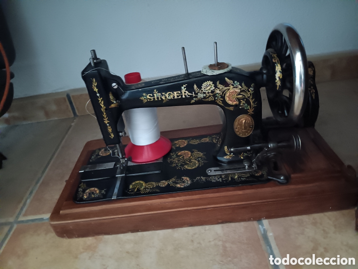 Antig&uuml;edades: M&Aacute;QUINA COSER SINGER 48K de 1900 - Foto 1