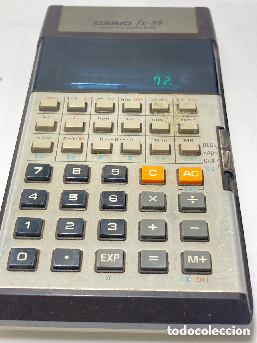 Antig&uuml;edades: Calculadora CASIO fx-39 Vintage funci&oacute;na /CL02 - Foto 2