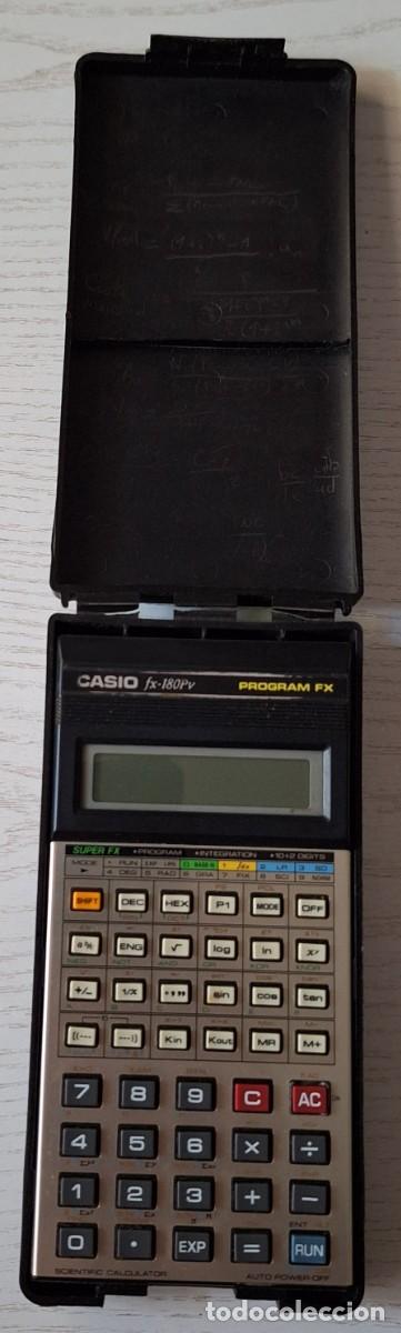 Antig&uuml;edades: CALCULADORA CIENT&Iacute;FICA CASIO FX-180 PV (PROGRAM FX) CON FUNDA DE PL&Aacute;STICO R&Iacute;GIDO - Foto 1