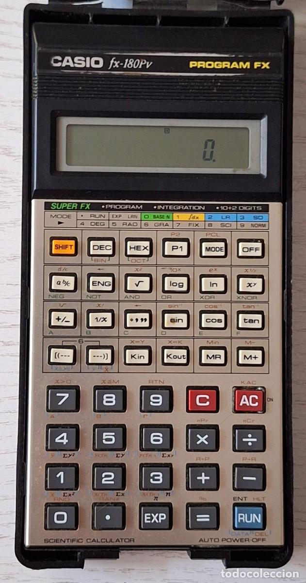 Antig&uuml;edades: CALCULADORA CIENT&Iacute;FICA CASIO FX-180 PV (PROGRAM FX) CON FUNDA DE PL&Aacute;STICO R&Iacute;GIDO - Foto 2