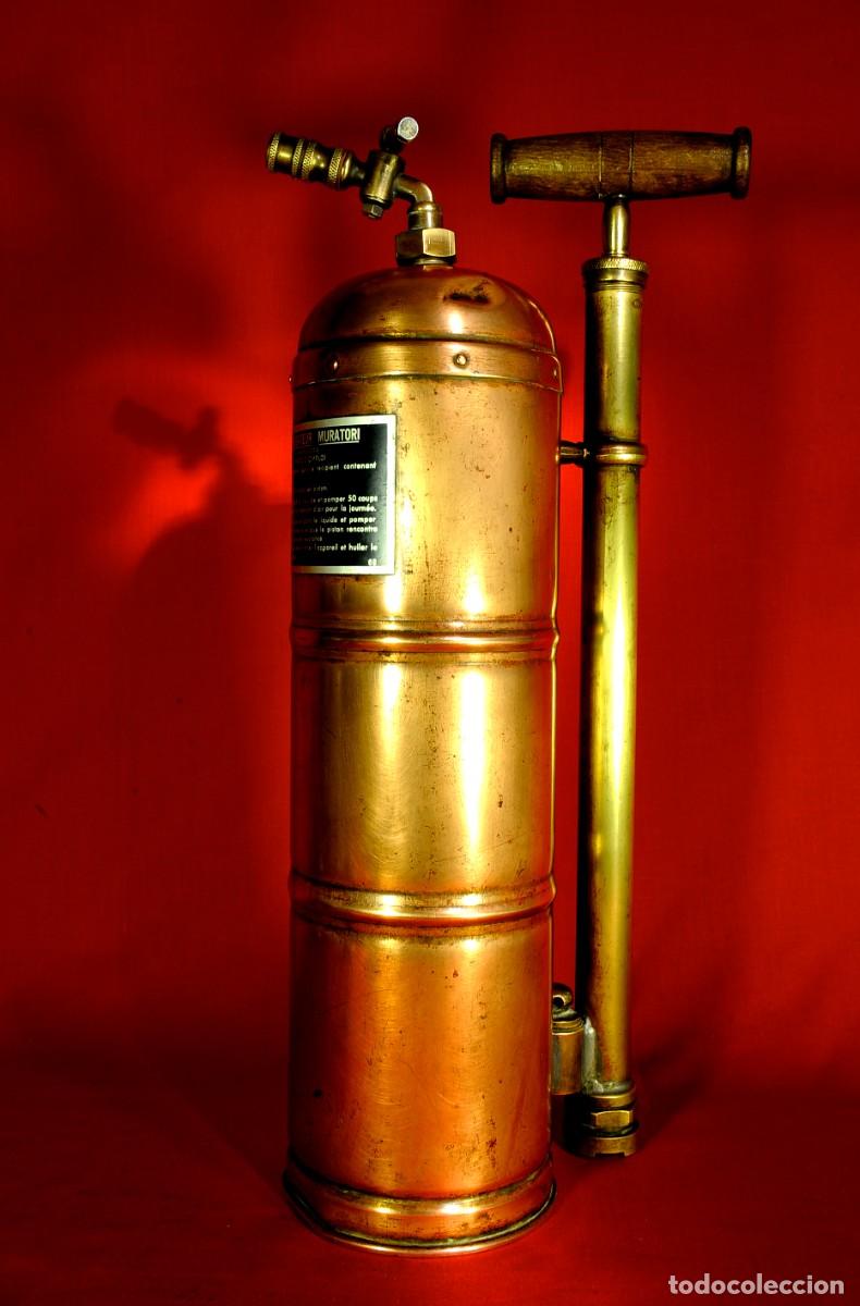 Antig&uuml;edades: Antiguo pulverizador MURATORI franc&eacute;s, con mango de madera - Foto 5