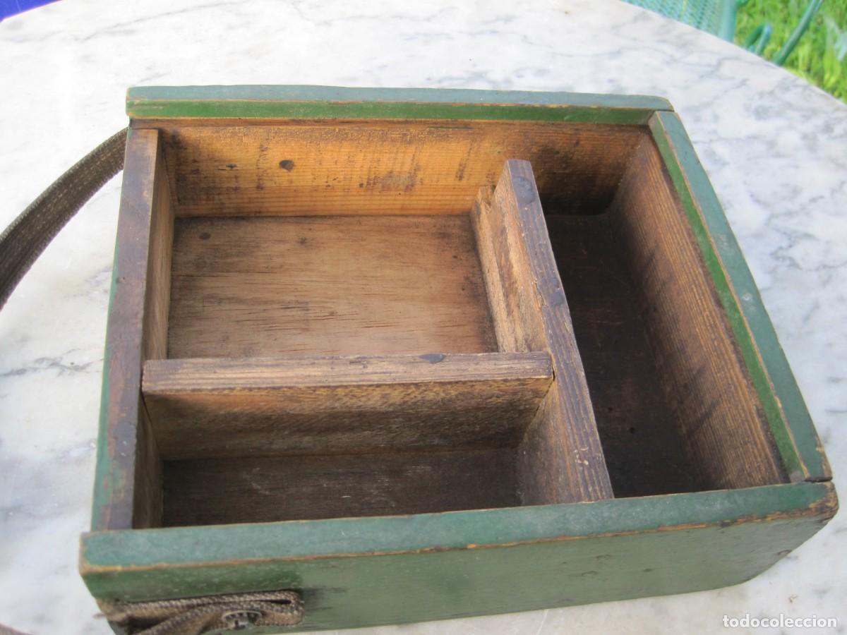 Antig&uuml;edades: CAJA DE MADERA CON COMPARTIMENTOS - CON ASA - HERRAMIENTAS - OFICIO - Foto 8