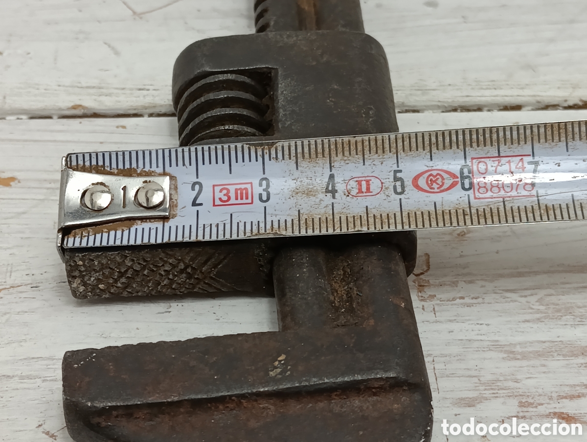 Antig&uuml;edades: ANTIGUA LLAVE INGLESA AJUSTABLE TUERCAS. HERRAMIENTAS. - Foto 4