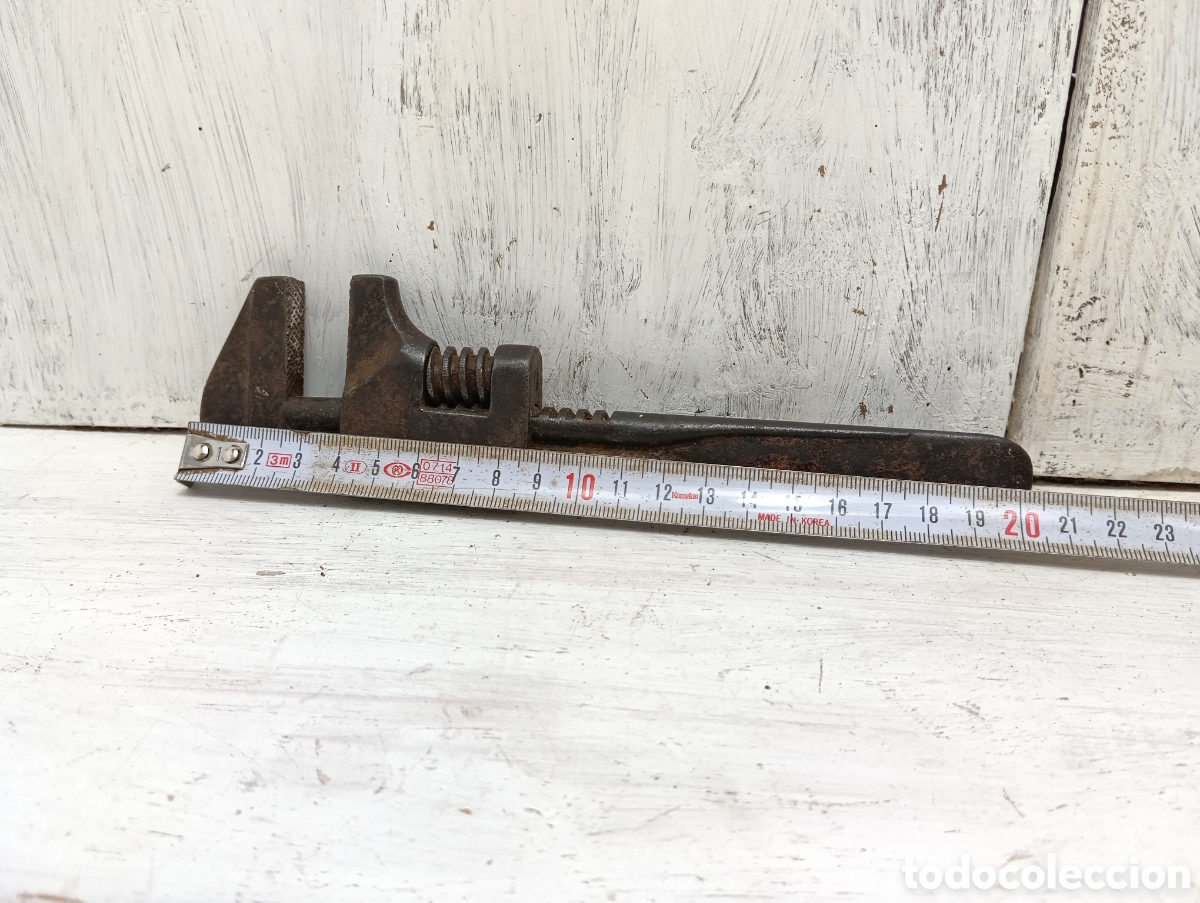 Antig&uuml;edades: ANTIGUA LLAVE INGLESA AJUSTABLE TUERCAS. HERRAMIENTAS. - Foto 6