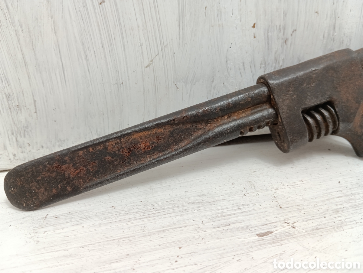 Antig&uuml;edades: ANTIGUA LLAVE INGLESA AJUSTABLE TUERCAS. HERRAMIENTAS. - Foto 11