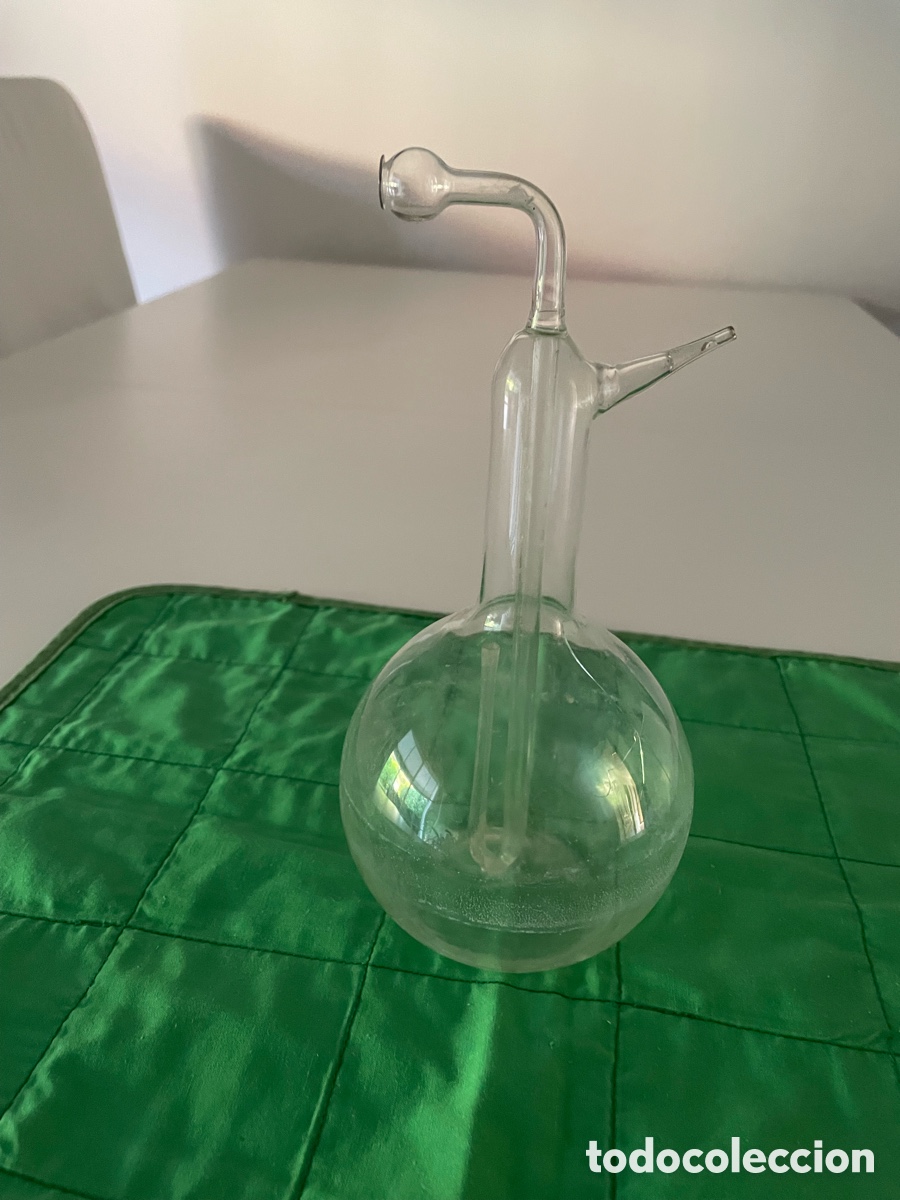 Antig&uuml;edades: Vidrio laboratorio. Frasco de lavado - Foto 1