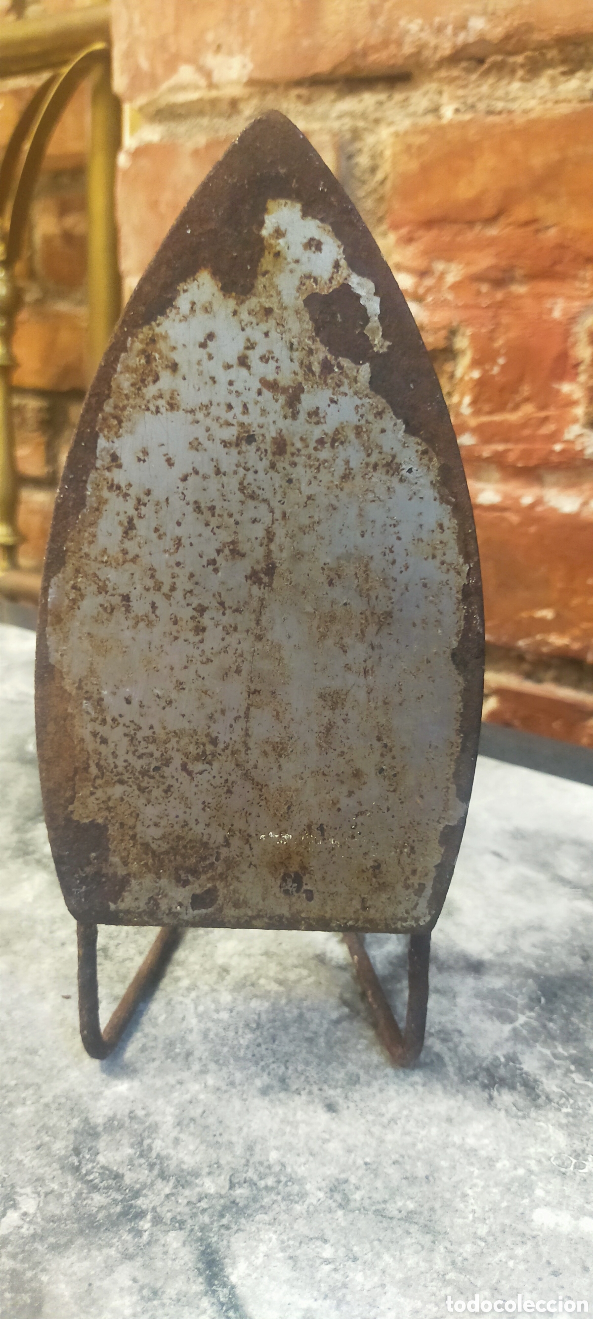 Antig&uuml;edades: Plancha francesa , mango madera - Foto 9