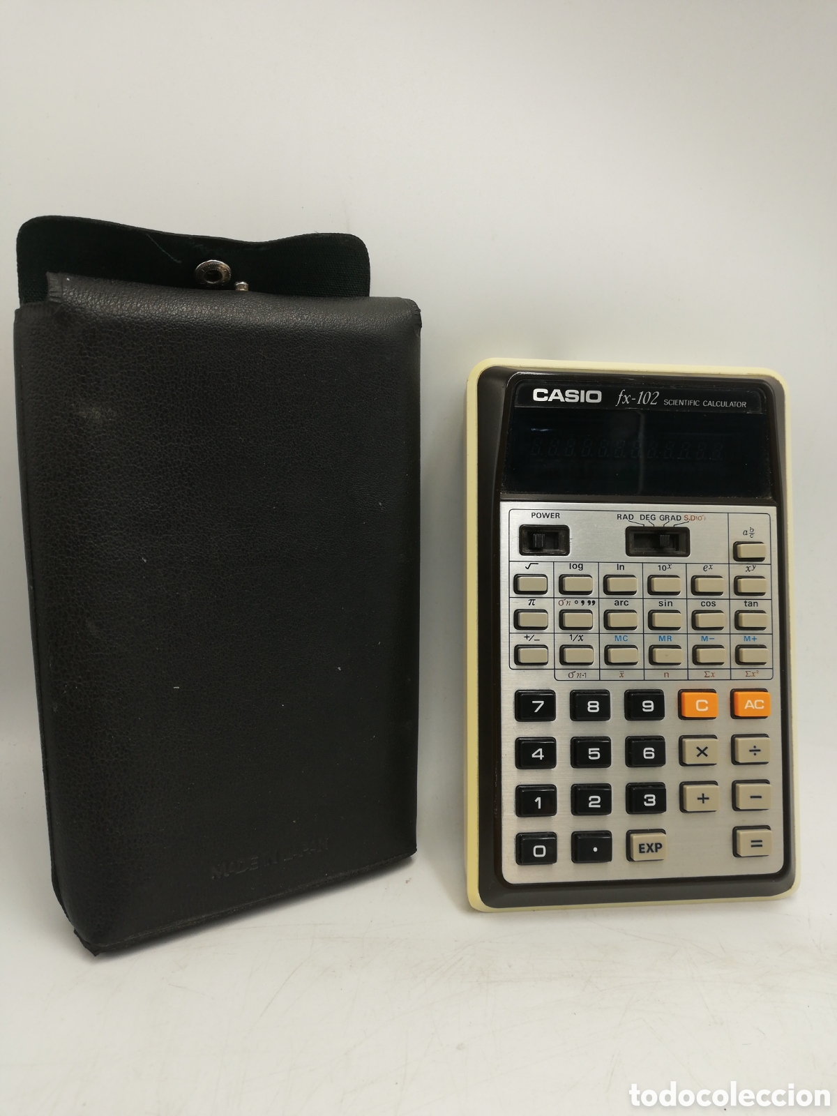 Antig&uuml;edades: Calculadora CASIO cient&iacute;fica. fx - 102 con funda. - Foto 1