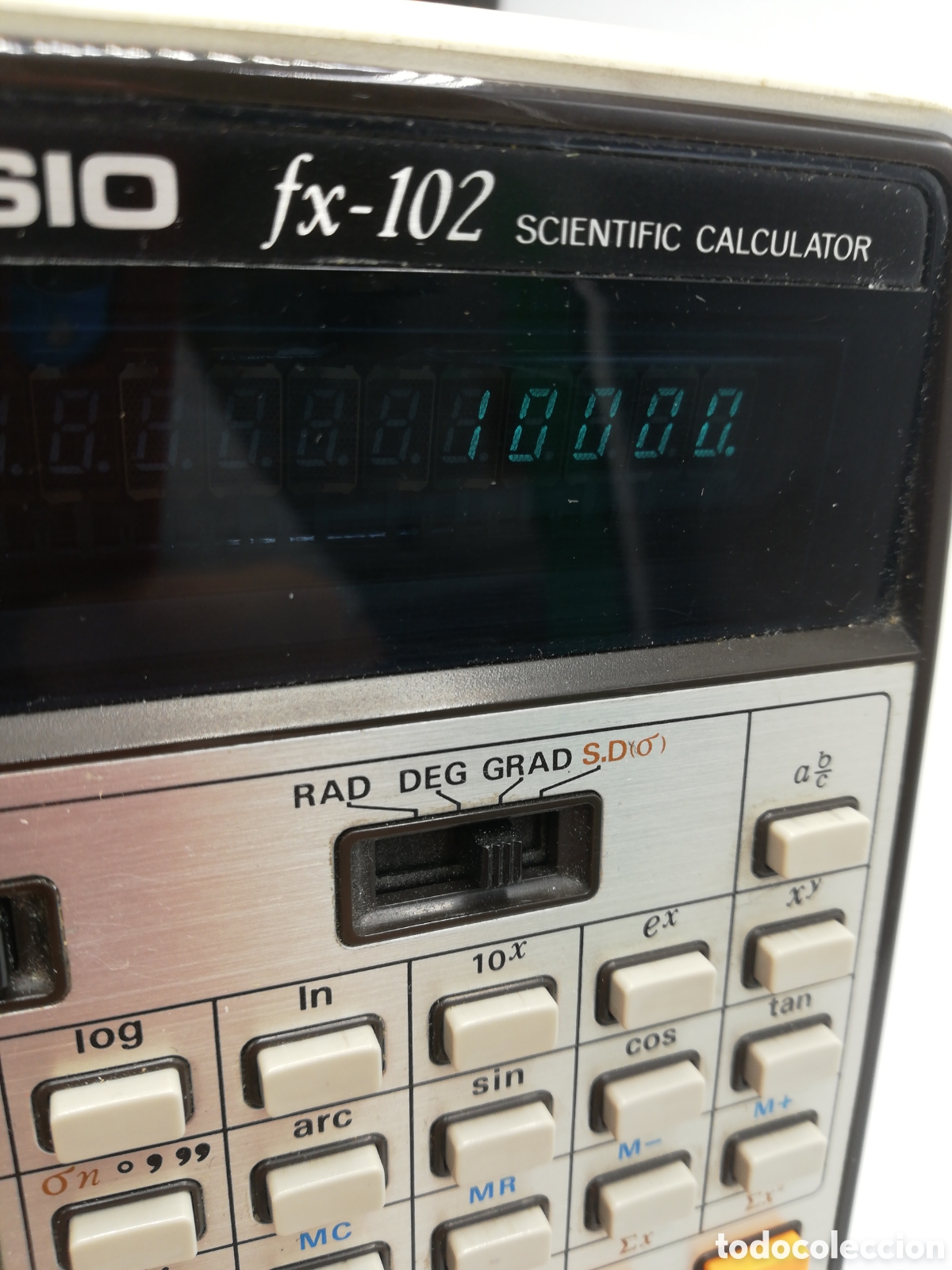 Antig&uuml;edades: Calculadora CASIO cient&iacute;fica. fx - 102 con funda. - Foto 4