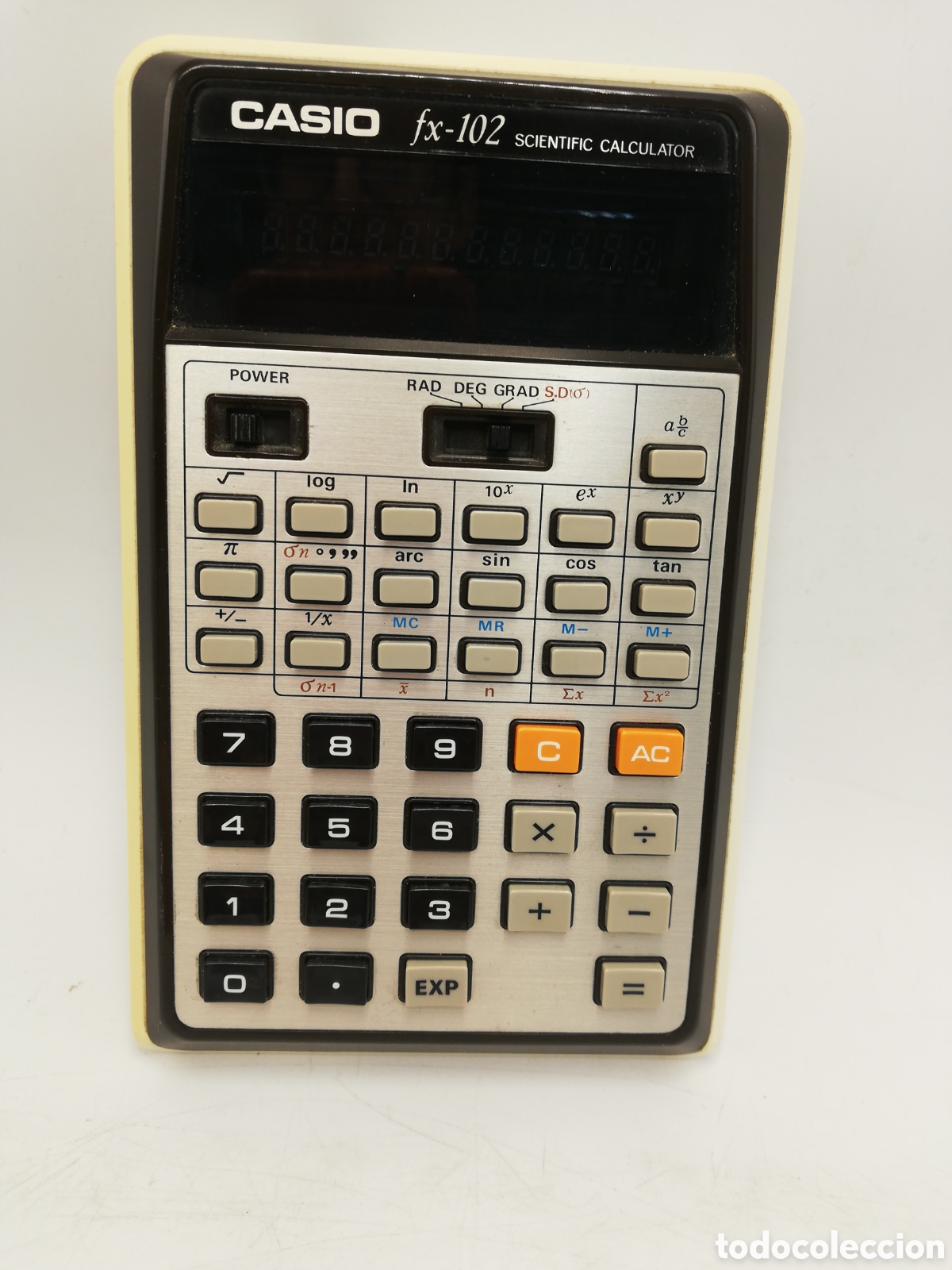Antig&uuml;edades: Calculadora CASIO cient&iacute;fica. fx - 102 con funda. - Foto 2