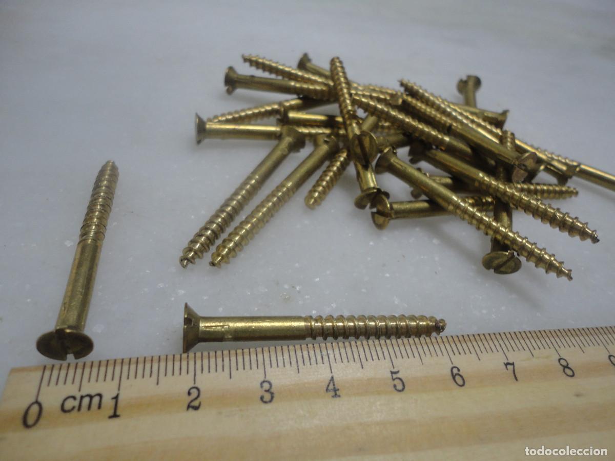 Antig&uuml;edades: LOTE 25 TORNILLOS BRONCE - Foto 1