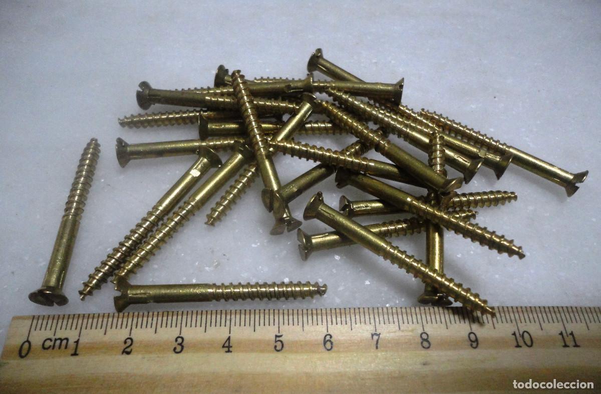 Antig&uuml;edades: LOTE 25 TORNILLOS BRONCE - Foto 2