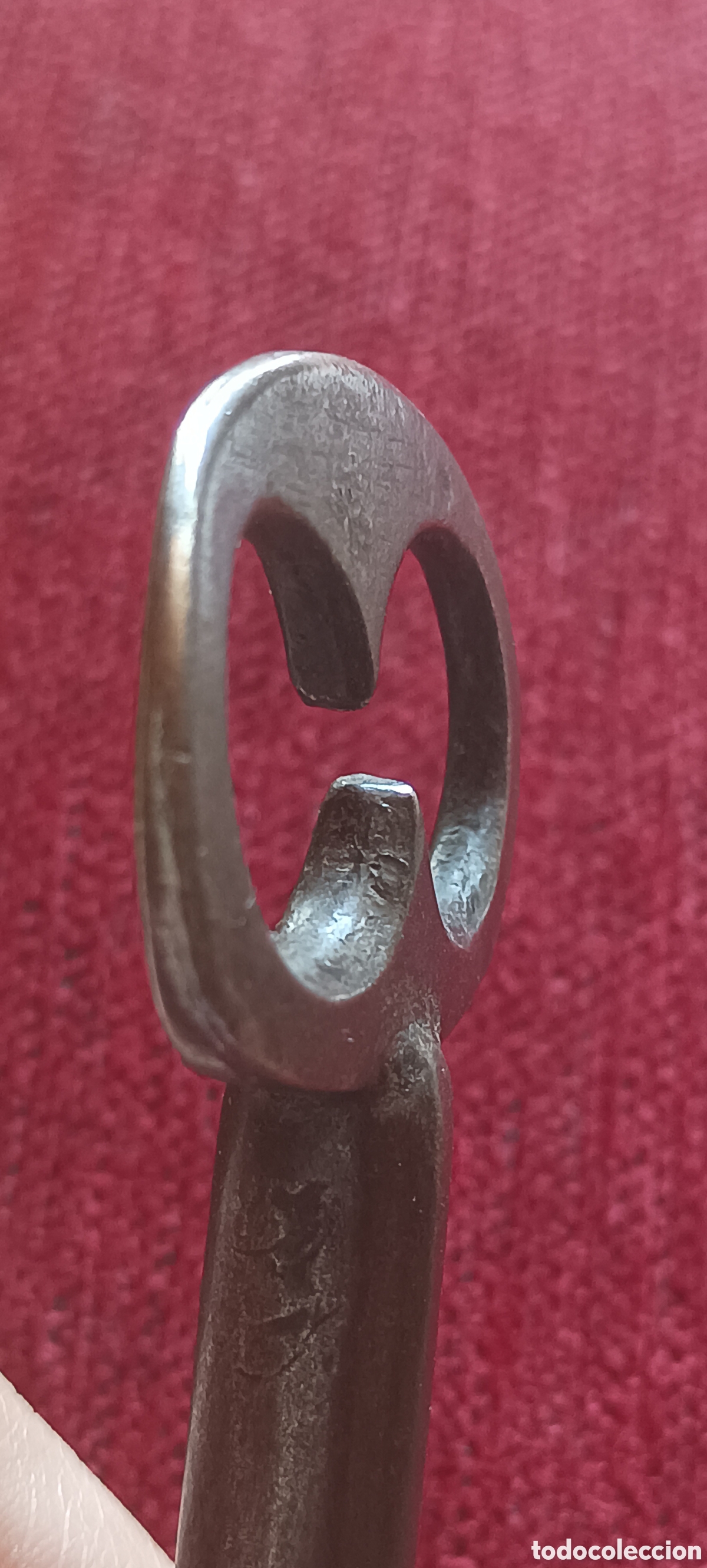 Antig&uuml;edades: ANTIGUA LLAVE DE HIERRO FORJADO. - Foto 3