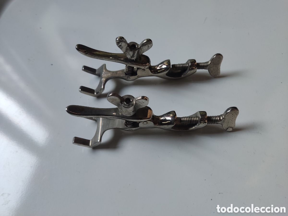 Antig&uuml;edades: DOS PINZAS DE LABORATORIO ANTIGUAS - Foto 2