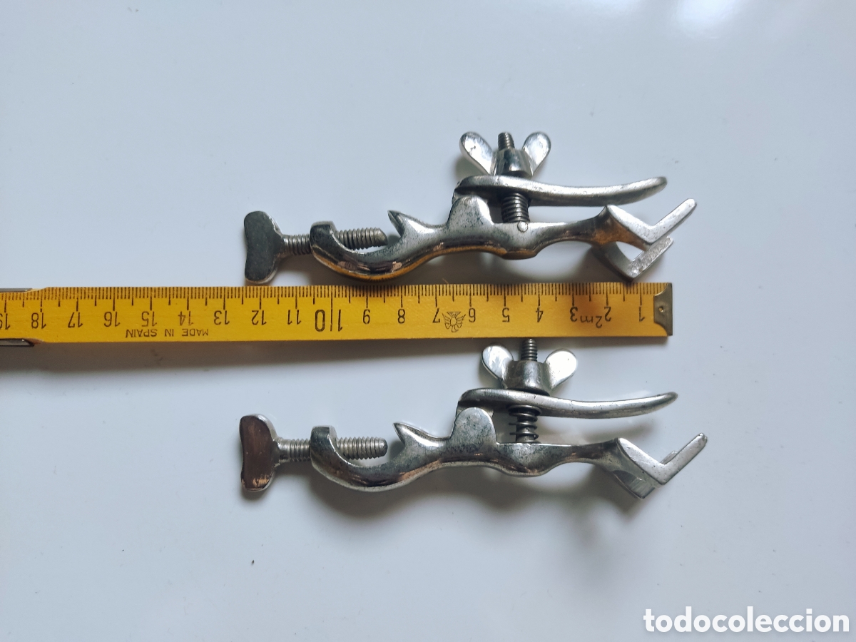 Antig&uuml;edades: DOS PINZAS DE LABORATORIO ANTIGUAS - Foto 5