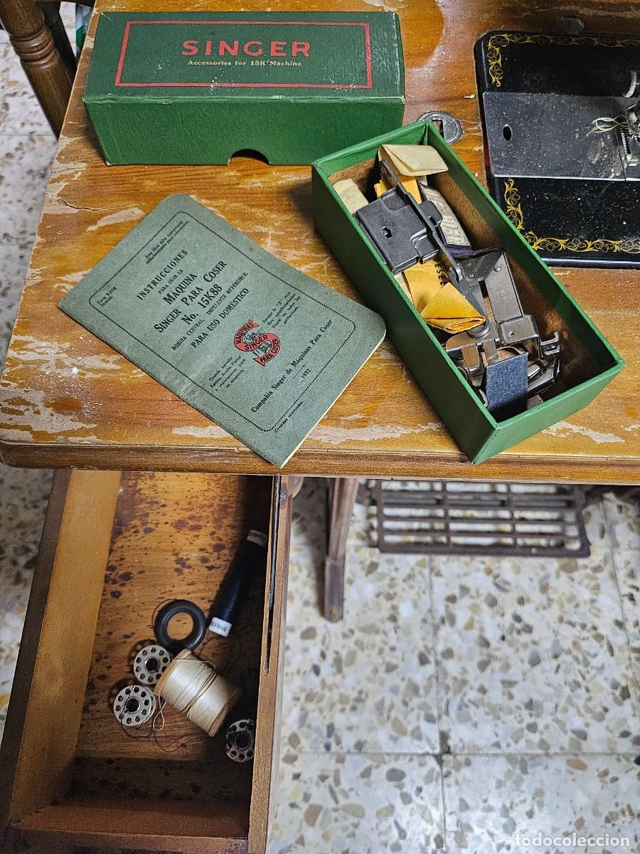 Antig&uuml;edades: M&aacute;quina de coser Singer - Foto 10