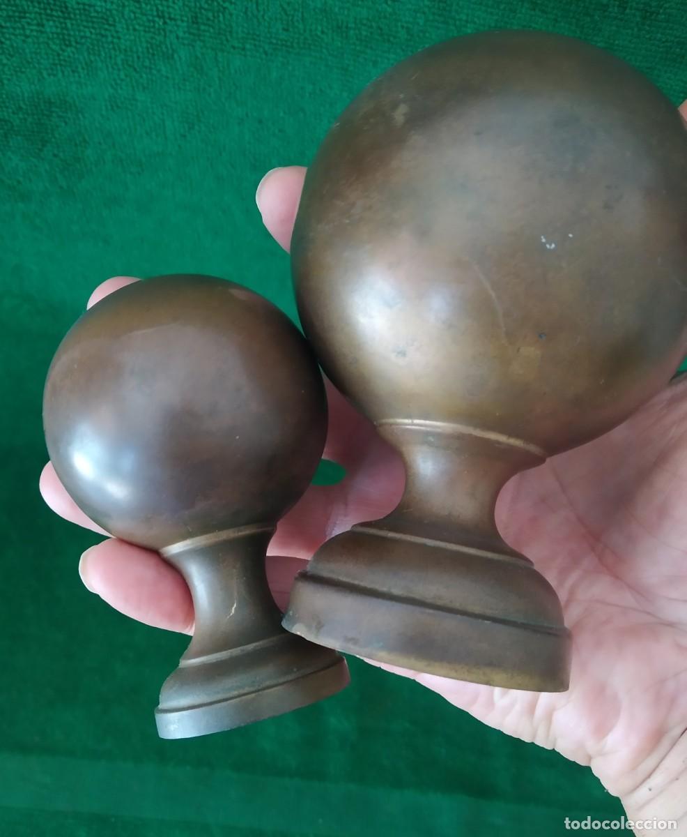 Antig&uuml;edades: SEIS POMOS ANTIGUOS BRONCE LATON. - Foto 11