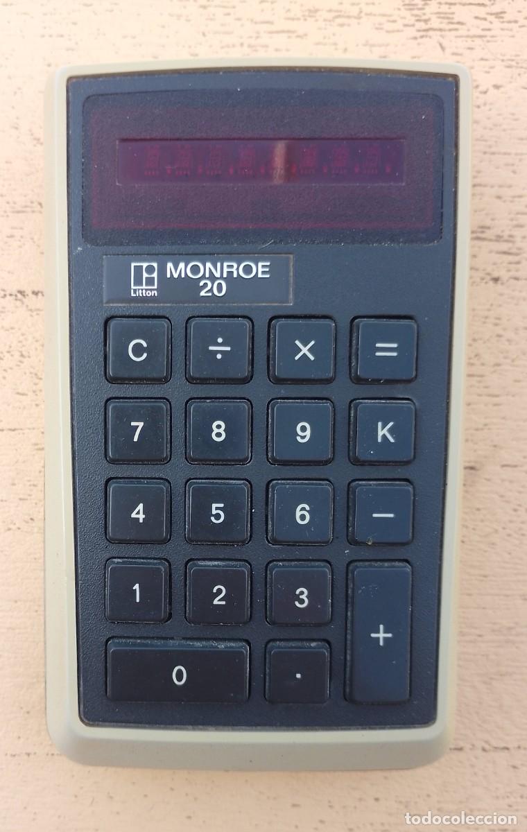Antig&uuml;edades: Calculadora Monroe Modelo 20, con Funda y Cargador - Foto 3