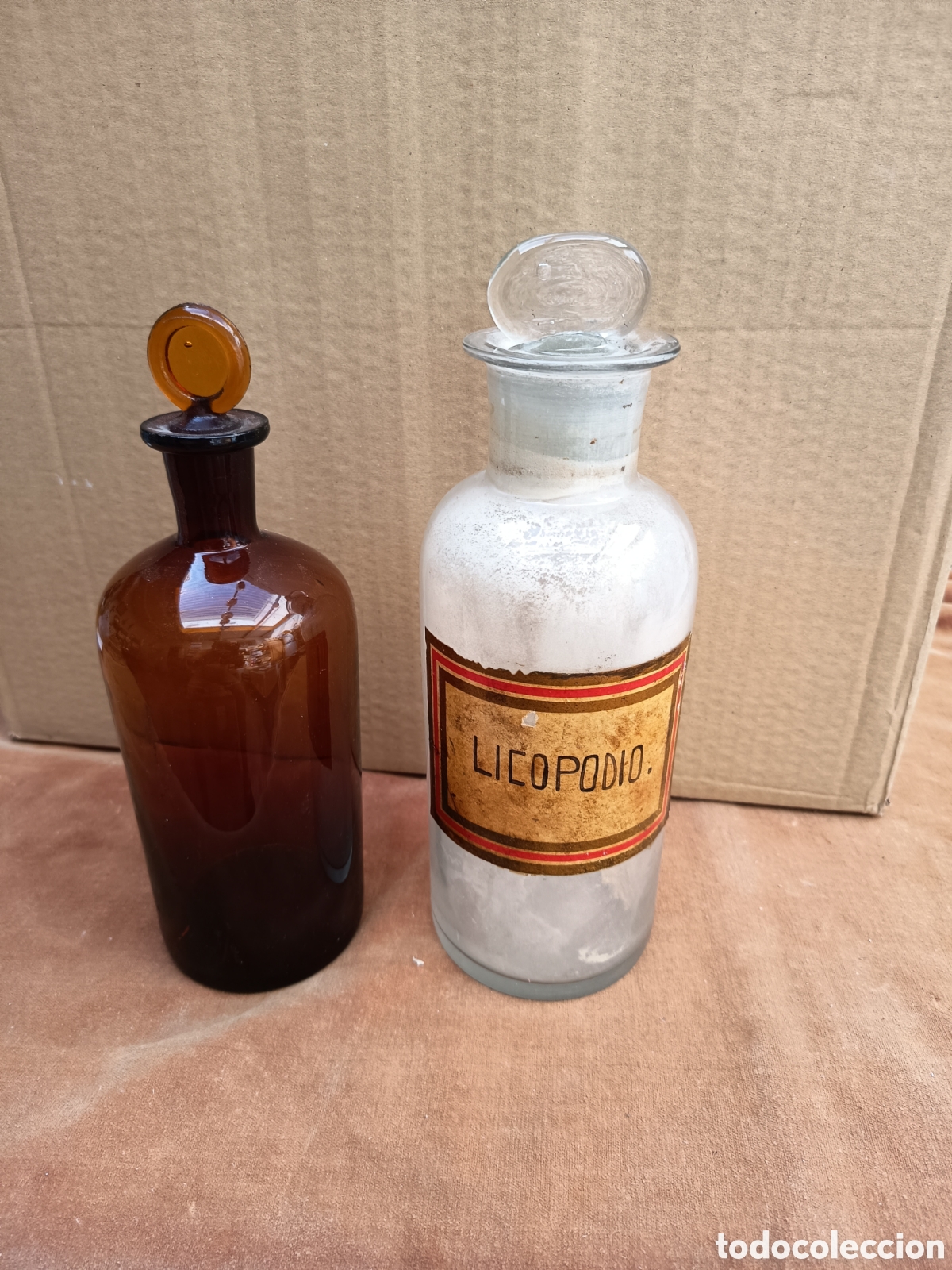 Antig&uuml;edades: Pareja tarros de farmacia - Foto 2