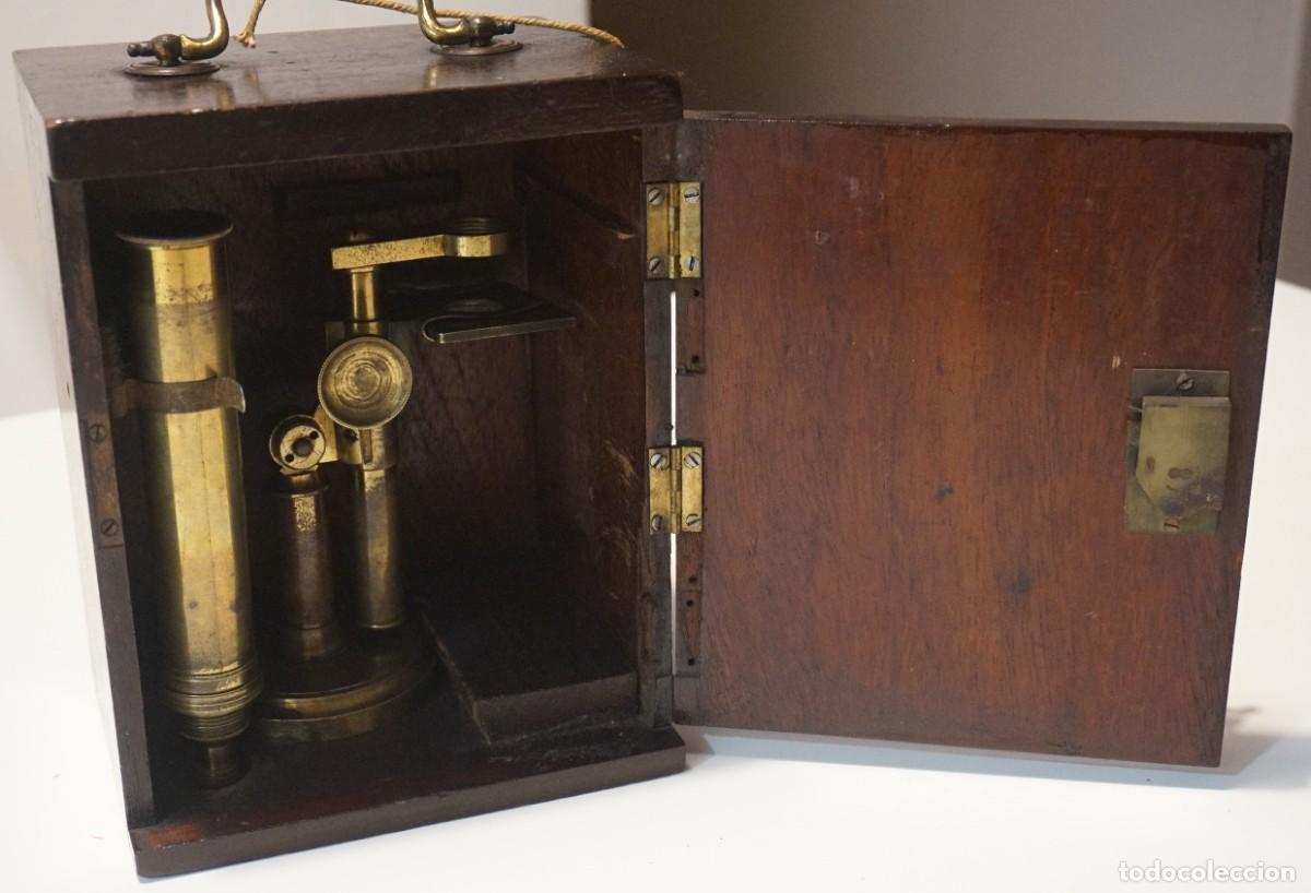 Antig&uuml;edades: Microscopio ingl&eacute;s en caja de madera de caoba - Ca.1840 - Foto 16