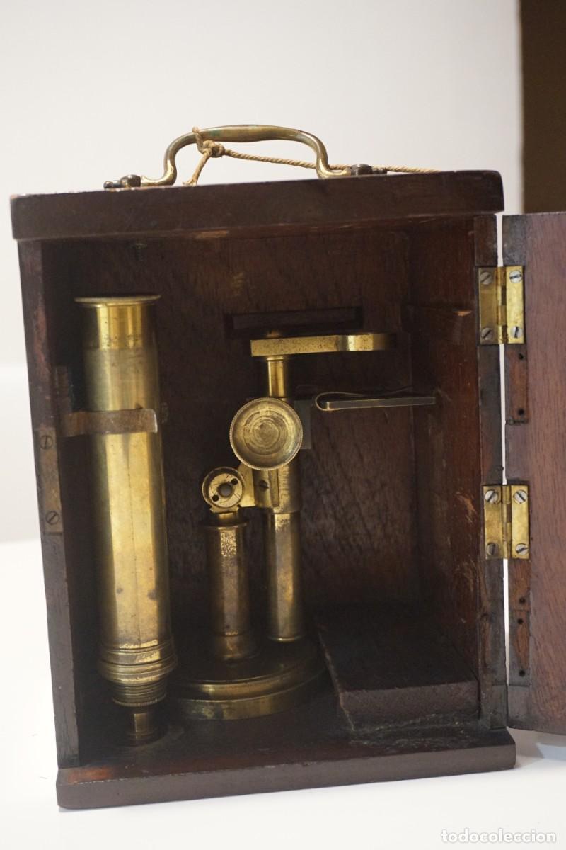 Antig&uuml;edades: Microscopio ingl&eacute;s en caja de madera de caoba - Ca.1840 - Foto 17