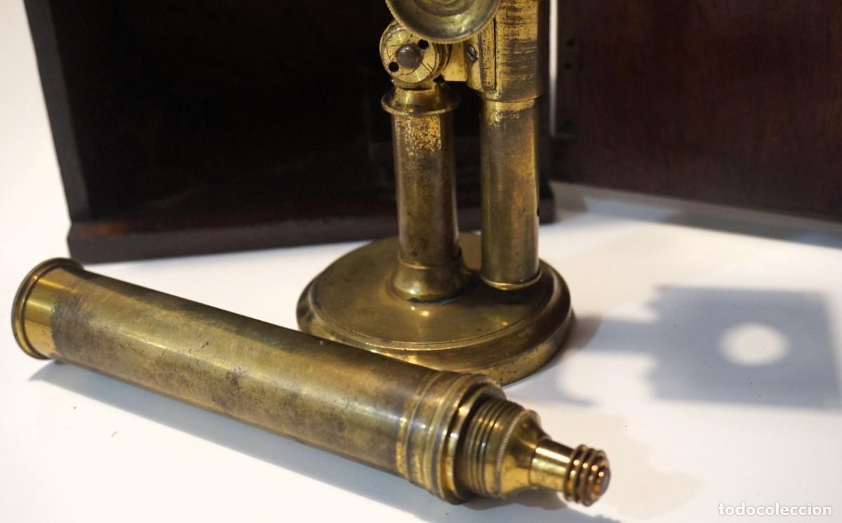 Antig&uuml;edades: Microscopio ingl&eacute;s en caja de madera de caoba - Ca.1840 - Foto 18