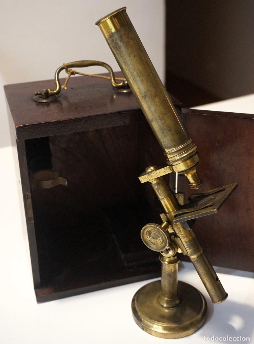 Antig&uuml;edades: Microscopio ingl&eacute;s en caja de madera de caoba - Ca.1840 - Foto 19