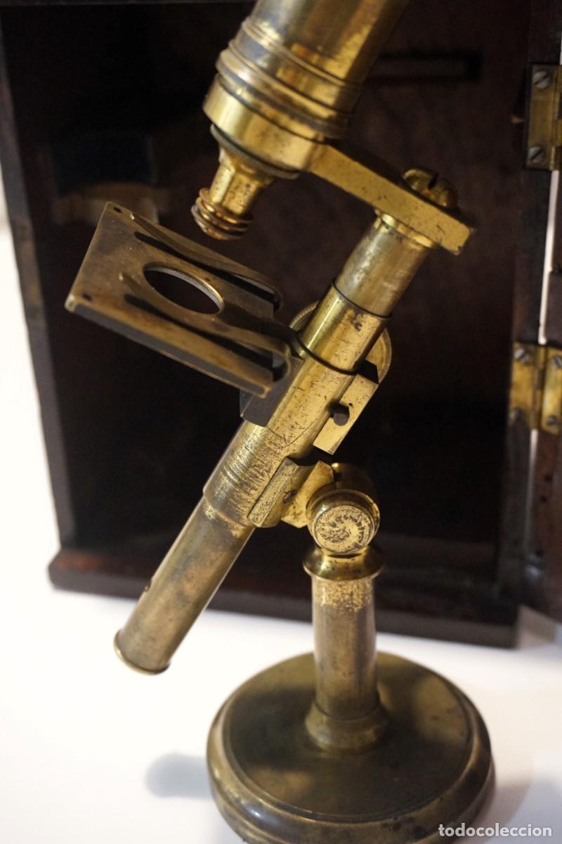 Antig&uuml;edades: Microscopio ingl&eacute;s en caja de madera de caoba - Ca.1840 - Foto 9