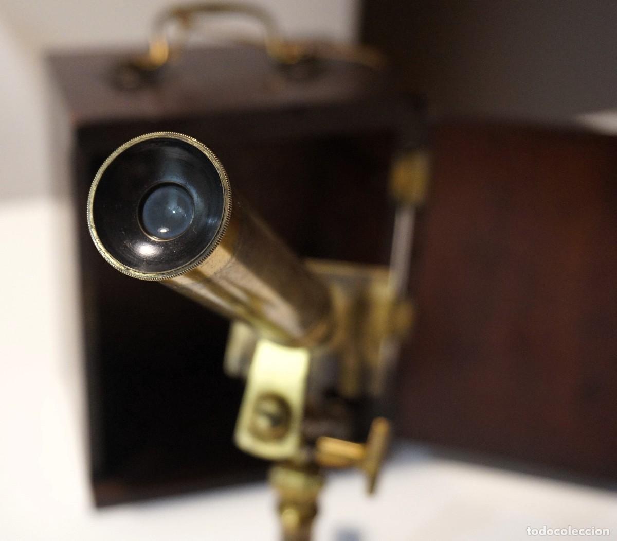 Antig&uuml;edades: Microscopio ingl&eacute;s en caja de madera de caoba - Ca.1840 - Foto 21