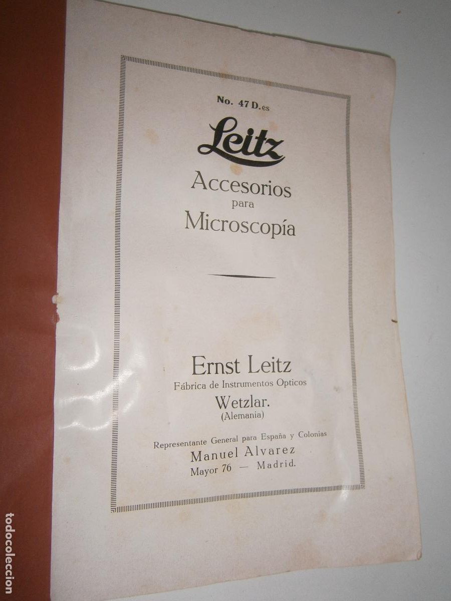 Antig&uuml;edades: ANTIGUO CATALOGO DE ACCESORIOS PARA MICROSCOPIA - Foto 2